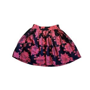 Alice + Olivia red and black mini skirt